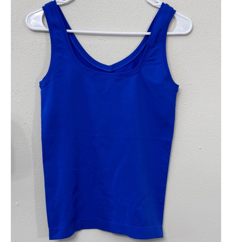 White House Black Market Seamless Tank Top Cobalt Blue Women's‎ S preppy Classic